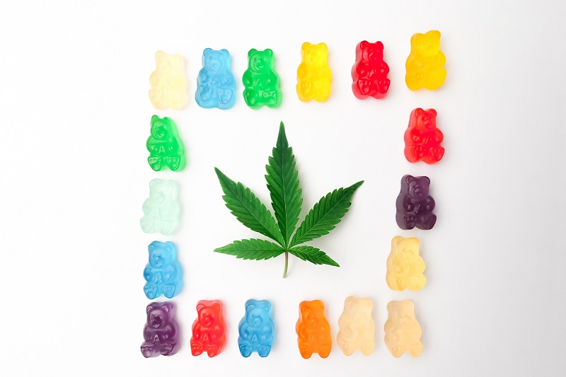 How Long Will CBD Gummies Last Cannabis Leaf Surrounded by Gummy Bears